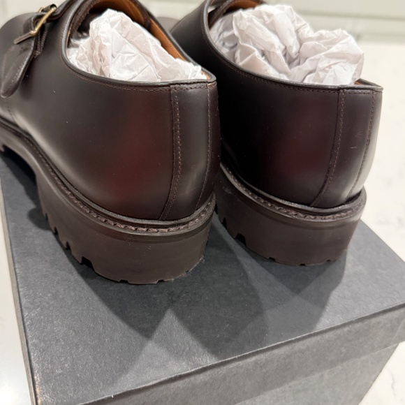 J.Crew Monk Strap Oxford Shoes Brown Leather main image 3